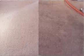 Before and after carpet cleaning